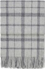 Tweed Plaid Home Textiles Cushions & Blankets Blankets & Throws Grey ELVANG