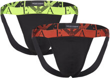 Men's Knit 2-Pack Jockstrap Underbukser Y-front Briefs Black Emporio Armani