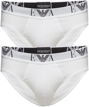 Mens Knit 2Pack Brie Kalsonger Y-front Briefs White Emporio Armani
