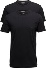 Mens Knit 2Pack Tsh T-shirts Short-sleeved Svart Emporio Armani*Betinget Tilbud