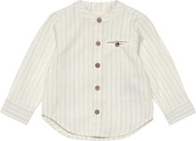 Shirt Ss Woven Tops Shirts Long-sleeved Shirts Cream En Fant