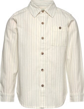 Shirt Ls Woven Tops Shirts Long-sleeved Shirts Cream En Fant