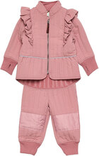 Thermal Set Girl - Solid Outerwear Thermo Outerwear Thermo Sets Rosa En Fant*Betinget Tilbud