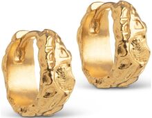 Nela Hoops Accessories Jewellery Earrings Hoops Gold Enamel Copenhagen