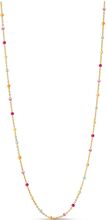 Necklace Lola Accessories Jewellery Necklaces Chain Necklaces Multi/mønstret Enamel Copenhagen*Betinget Tilbud