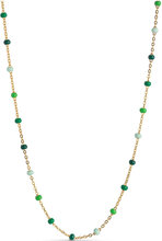 Necklace, Lola Accessories Jewellery Necklaces Chain Necklaces Grønn Enamel Copenhagen*Betinget Tilbud