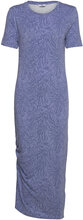 Enzoe Ss Dress Aop Bz 5329 Dresses T-shirt Dresses Blue Envii
