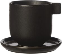 Cup W Saucer For Coffee Home Tableware Cups & Mugs Tea Cups Black ERNST