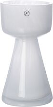 Glassvase/Candleholder D8 H15 White Home Decoration Candlesticks & Lanterns Candlesticks White ERNST