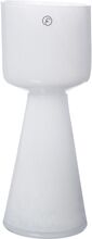 Glassvase/Candleholder D8 H20 White Home Decoration Candlesticks & Lanterns Candlesticks White ERNST