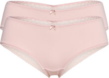 Double Pack: Brazilian Hipster Shorts Trimmed With Lace Truse Brief Truse Rosa Esprit Bodywear Women*Betinget Tilbud