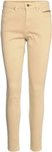 Stretch Trousers With Zip Detail Bottoms Jeans Slim Beige Esprit Casual