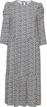 Printed Midi Dress, Lenzing™ Ecovero™ Knelang Kjole Multi/mønstret Esprit Casual*Betinget Tilbud