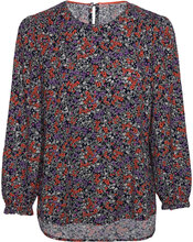Floral Blouse With 3/4 Sleeves Tops Blouses Long-sleeved Multi/patterned Esprit Casual