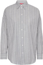 Over D Seersucker Shirt, 100% Cotton Tops Shirts Long-sleeved Blue Esprit Casual