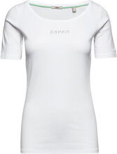 T-Shirts Tops T-shirts & Tops Short-sleeved White Esprit Casual