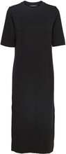 Midi-Length T-Shirt Dress Dresses T-shirt Dresses Svart Esprit Collection*Betinget Tilbud