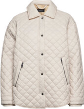 Quilted Jacket With Turn-Down Collar Quiltet Jakke Cream Esprit Collection