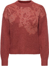 Knitted Wool Blend Jumper Tops Knitwear Jumpers Burgundy Esprit Collection