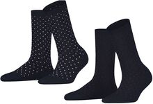 Fine Dot So 2P Lingerie Socks Regular Socks Marineblå Esprit Socks*Betinget Tilbud