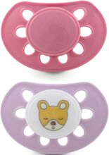 Pacifier Classic Silic 2 Pack, + 4 Month Pink Baby & Maternity Pacifiers & Accessories Pacifiers Multi/patterned Esska