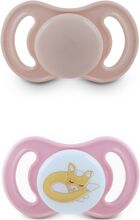 Pacifier Happy Mini Silic 2-Pack, 0-6 Month Pink Baby & Maternity Pacifiers & Accessories Pacifiers Multi/patterned Esska