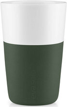 2 Cafe Latte-Krus Emerald Green Home Tableware Cups & Mugs Coffee Cups Green Eva Solo
