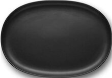 Nordic Kitchen Ovalt Serveringsfad 36 Cm Home Tableware Bowls & Serving Dishes Serving Bowls Black Eva Solo