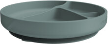 Silic Suction Plate Harmony Green Home Meal Time Plates & Bowls Plates Grey Everyday Baby