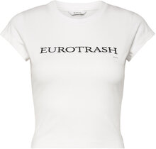 Zion Eurotrash White Designers Crop Tops Short-sleeved Crop Tops White EYTYS