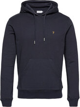 Zain Ls Hoodie Tops Sweatshirts & Hoodies Hoodies Blue Farah