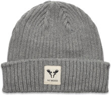 Fat Beanie Accessories Headwear Beanies Grå Fat Moose*Betinget Tilbud