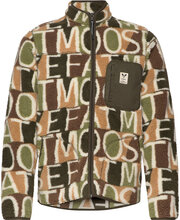 Trevor Fleece Jacket Aop Sweat-shirts & Hoodies Fleeces & Midlayers Kakigrønn Fat Moose*Betinget Tilbud