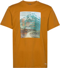 Riff Cotton Tee T-shirts Short-sleeved Oransje Fat Moose*Betinget Tilbud