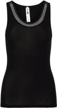 Juliana Wool Tank Top Tops T-shirts & Tops Sleeveless Black Femilet