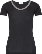 Juliana T-Shirt Short Sleeve Tops T-shirts & Tops Short-sleeved Black Femilet