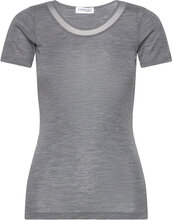 Juliana T-Shirt Short Sleeve Tops T-shirts & Tops Short-sleeved Grey Femilet