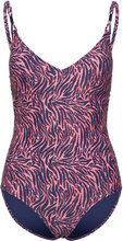 Tidra Bikini Wirefree Plunge T-Shirt Swimsuit Baddräkt Badkläder Pink Femilet