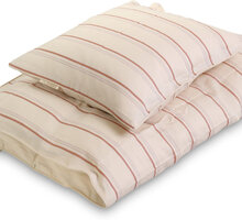 Baby Bedlinen Gots - Balance Stripes Rose Mix Home Sleep Time Bed Sets Multi/mønstret Filibabba*Betinget Tilbud
