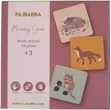 Memory Game - Nordic Animals Toys Puzzles And Games Games Memory Multi/mønstret Filibabba*Betinget Tilbud