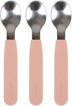 Silic Spoons 3-Pack - Powder Blue Home Meal Time Cutlery Rosa Filibabba*Betinget Tilbud