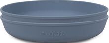 Silic Plate 2-Pack - Powder Blue Home Meal Time Plates & Bowls Plates Blue Filibabba
