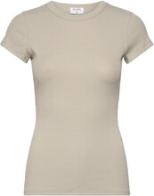 Fine Rib Tee Designers T-shirts & Tops Short-sleeved Beige Filippa K