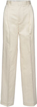 Pleated Pinstripe Trousers Bottoms Trousers Suitpants White Filippa K