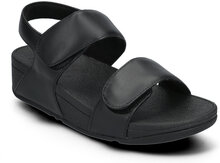 Lulu Adjustable Leather Back-Strap Sandals Flade Sandaler Black FitFlop