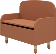Storage Bench With Back Rest Home Kids Decor Furniture Storage Boxes Rosa FLEXA*Betinget Tilbud