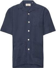 Bocchia Shirt Kortermet Skjorte Marineblå Forét*Betinget Tilbud