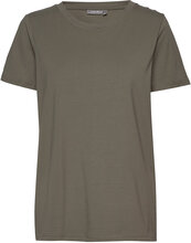 Zashoulder 1 T-Shirt T-shirts & Tops Short-sleeved Kakigrønn Fransa*Betinget Tilbud