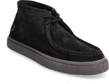 Dawson Mid Suede Designers Boots Desert Boots Black Fred Perry