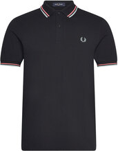Twin Tipped Fp Shirt Tops Polos Short-sleeved Black Fred Perry